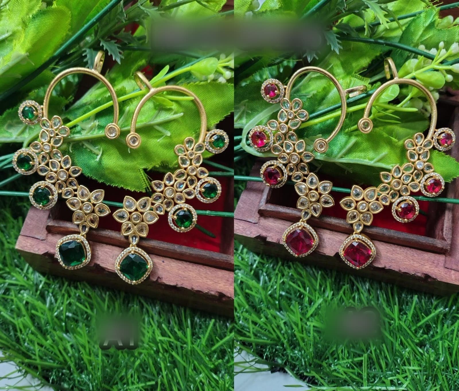 Floral Cluster Ear Cuffs